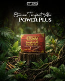 Honey supplement bottle of Tongkat Ali Power Plus capsules by Etumax, designed for men's health, with natural honey texture visible.